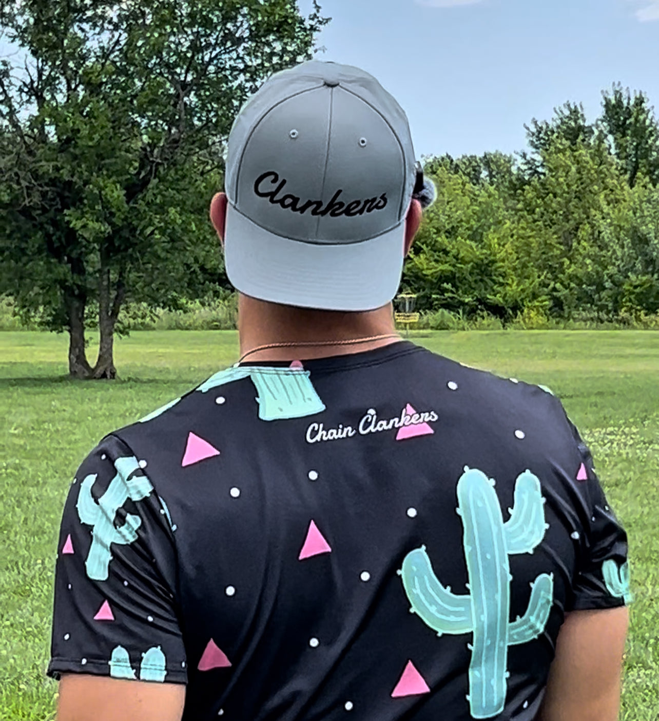 Clankers Disc Golf Hat — Adidas Performance, Moisture-Wicking & UPF 50+ (Grey | Black)